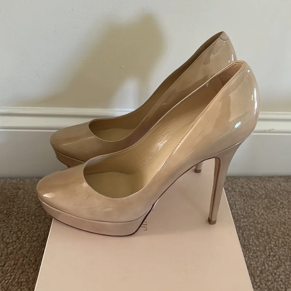 NWT Jimmy Choo Cosmic nude patent heels - Picture 3 of 6